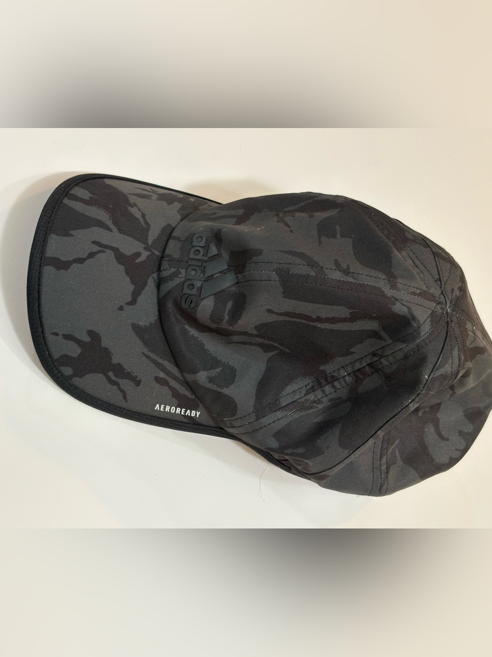 adidas Black Camo Embossed Logo Cap | Aeroready | Superlite Pro 2